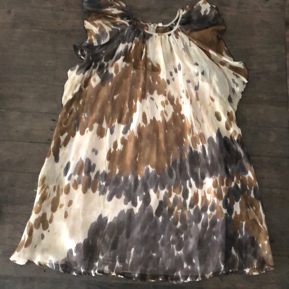 Dress: brown/beige/gray